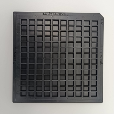satın al Mikro IC Chips İçin Uygun ABS Siyah 4 İnç Waffle Paket Tepsisi online manufacture